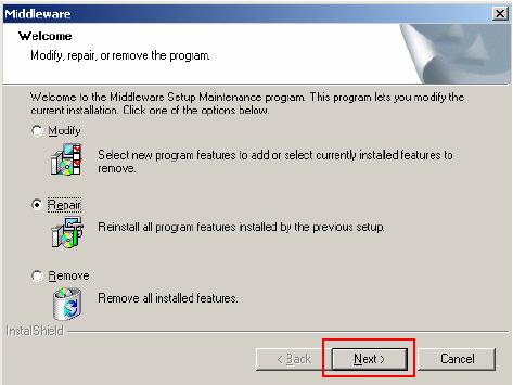 Notification: If you have installed this program before the screen will pop-up an dialogue