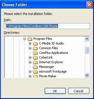 Step-3:Install program will pop up a window for folder selected.
