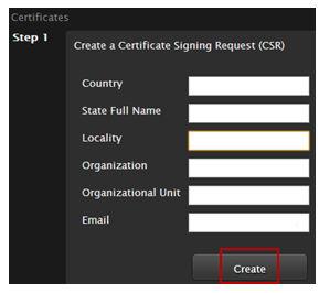 This procedure removes the current certificate by replacing it with a blank form.