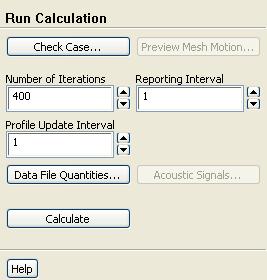 5. Start the calculation by requesting 400 iterations. Run Calculation (a) Enter 400 for Number of Iterations. (b) Click Calculate.