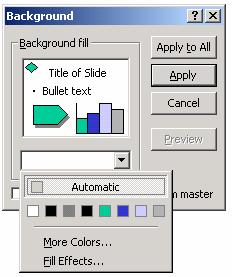 To change the background colour of the selected slide (or for every slide within a presentation).