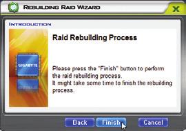 ) Step 2: When the Rebuilding RAID Wizard appears, click Next.