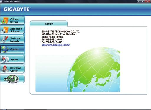 3-4 Contact For the detailed contact information of the GIGABYTE