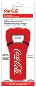2 CC343 Drink Coca-Cola Fridge Magnet Bottle Opener, Stainless