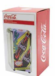 6 CC342 "Drink Coca-Cola" Embossed Full Size Napkin Dispenser, Metal (napkins not