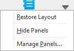 You can restore the default layout, hide all panels, or choose which panels are available If you don t want a panel to appear on your WebEx, select Manage Panels highlight the panel in the Current
