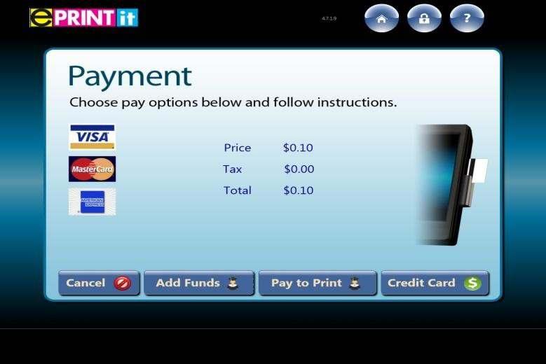 5. The payment screen will then return to the summary.