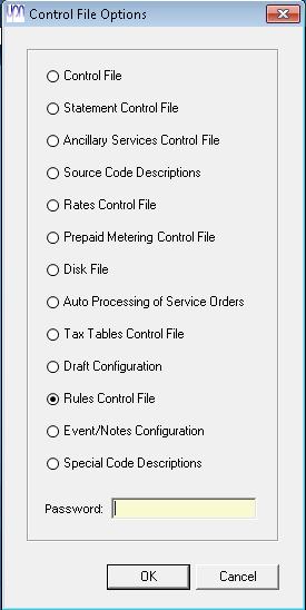 Select UPN >Control File > Rule