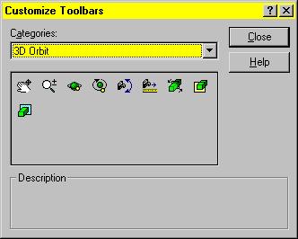 2 If the toolbar you want to modify is not displayed, select it in the Toolbars dialog box. 3 Choose Customize.