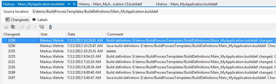 Export to file To export a build definition to a