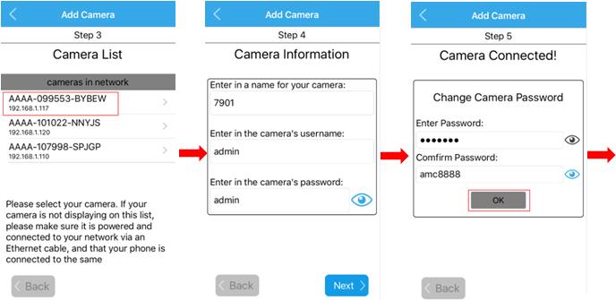 2. Manually connect Once you chosen to add the camera by manual, you can follow the NEXT or