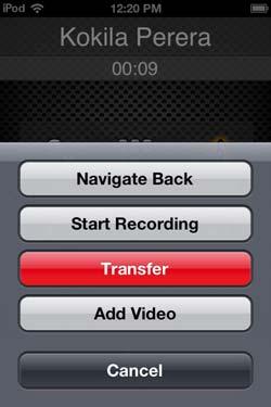 To hold, mute, or transfer, swipe the screen to the right. Tap Video.