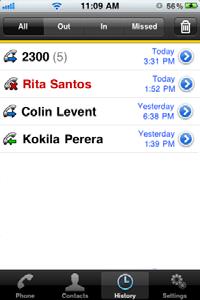 Bria iphone Edition User Guide Creating a Contact from History You can