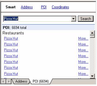 9 Smart Search The Smart Search dialog finds addresses, POIs, coordinates and other searchable map objects with single text input.