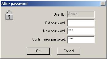 When the program has been started, you must log in. 4 Log-in to the program Enter password h Log in to the program. Select your name and enter the password. h Click.