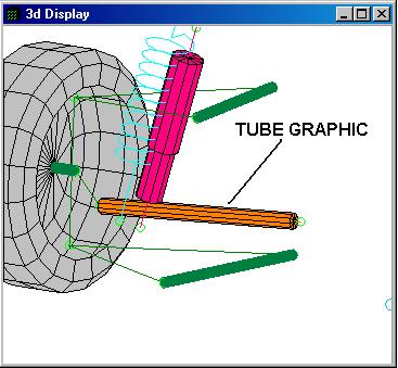 206 Getting Started with Lotus Suspension Analysis 15 - User Templates (2) Example of Tube Graphics. Facet - Triangular Graphic: This is a triangular facet joining three hard points.