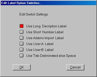 Setting the Point Labels to Scan for Warn any Missed Labels: When enabled, this option flags the user when a line in the scanned file is not recognised by its label.