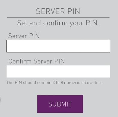 b. If your token is server-side PIN protected, the SERVER PIN window opens.