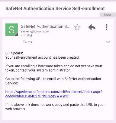 Automatic Enrollment After your system administrator assigns you a token, you