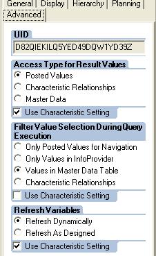 The settings we make at infoprovider and query designer have no effect on query definition input help, F4 values of char restriction on filters is always drawn from the Query definition settings of