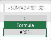 #REF! This can happen when you delete a row or column in error.