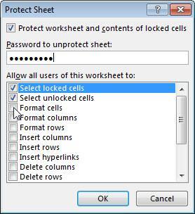 Enable Worksheet Protection Step 2 In Review tab, click Protect Sheet.
