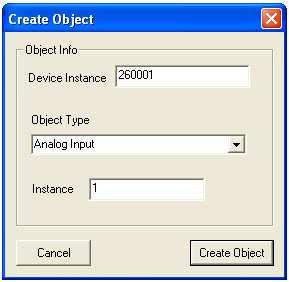 Create/Delete BACnet object The CreateObject and DeleteObject services are used by a client BACnet-user to create or delete a new instance of an object.