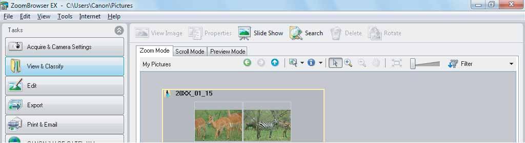 Classifying the Images This task allows you to classify selected images