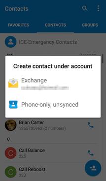 3. Tap Import from storage. 4. Select a destination for the imported contacts. 5. Follow the onscreen instructions to complete the import. The contacts are imported and stored in the selected account.