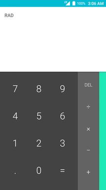 1. From home, tap Apps > Calculator. The calculator app launches. 2. Tap onscreen keys for calculations. Calculation results appear.