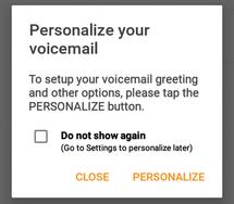 current voicemails. It then populates a list with the caller name and number, along with the length of time and priority level of the voicemail message.
