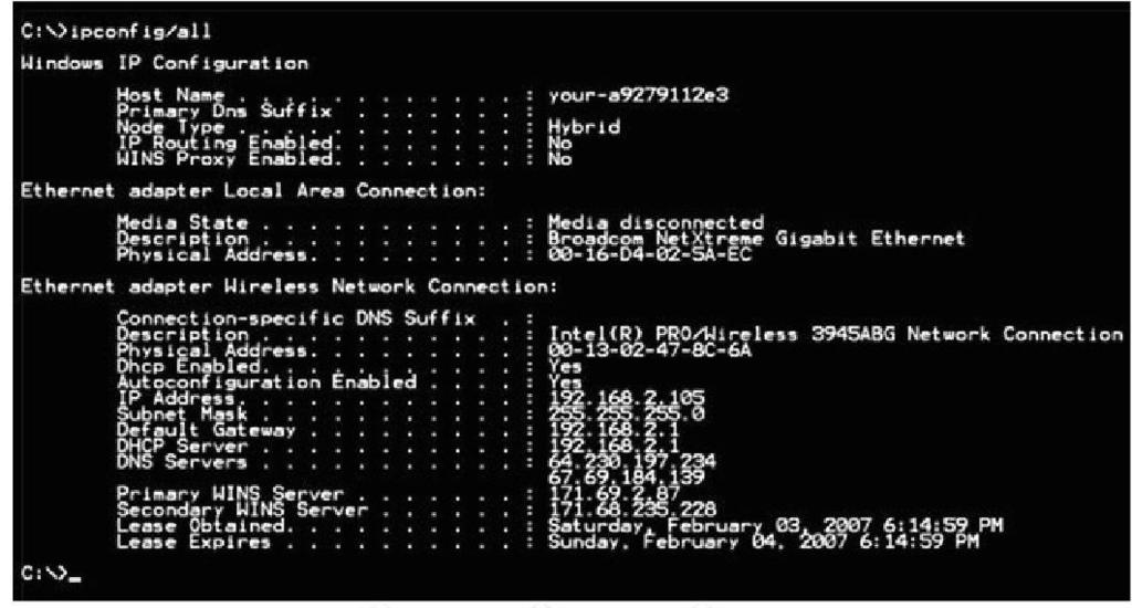 IP CONFIG / ifconfig commands Ipconfig - displays current IP configuration IP address Subnet Mask Default Gateway Ipconfig /all displays additional information