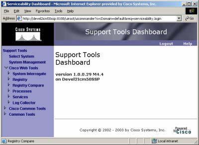 About the Support Tools Dashboard The Support Tools Dashboard is a browser-based desktop that allows you to access and use all Support Tools utilities through a single interface.