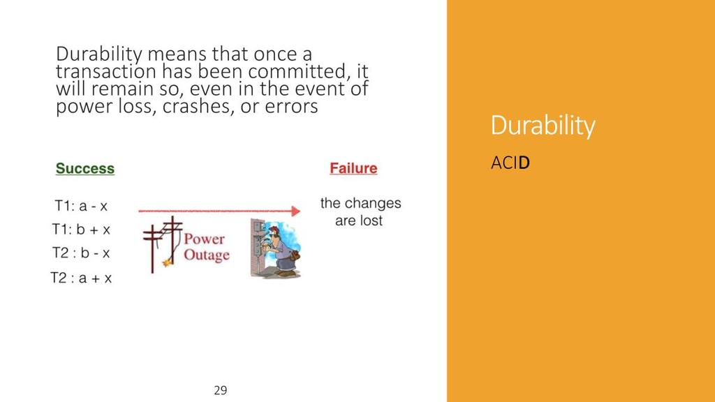 Durability is the ACID property which guarantees that transactions that have committed will survive permanently.