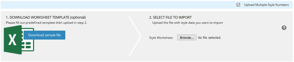 In many cases, style information can be copied/pasted from another document into the spreadsheet for inclusion in the application.