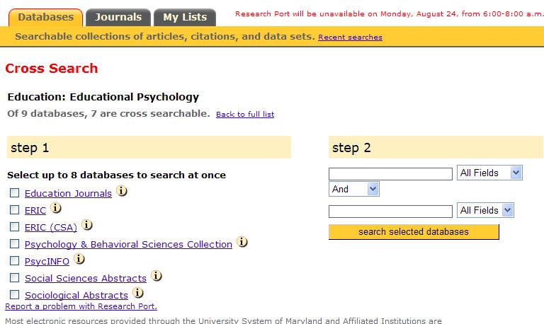 You will then search in the database as if you are on campus.