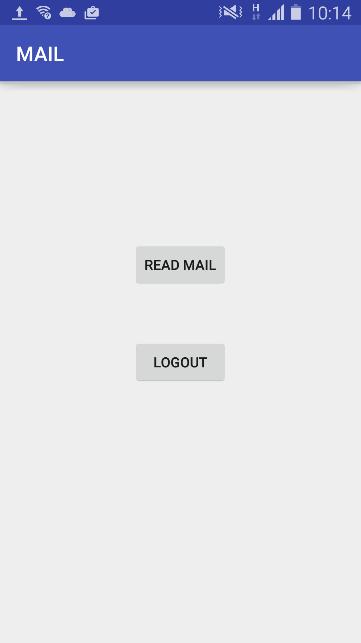 The application reads mail from the server every time you press read mail
