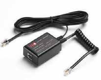 Telephone Record Adapters TRX-20 2.5 TRX-20 3.5 TRX-50 LRX-30 Telephone logger patch. Designed for standard wired Handset cords. Hard-wired 7 ft.