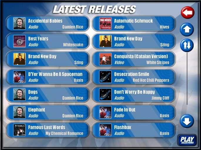 1.2 BASIC MODE - NEW RELEASES OVERVIEW New releases will display the 40 latest released tracks that the BGM has.