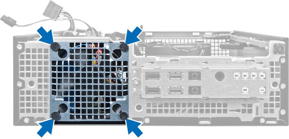 Place the system-fan in the chassis. 2.