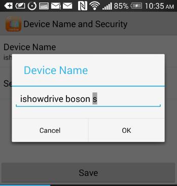 A. Rename ishowdrive device name B.