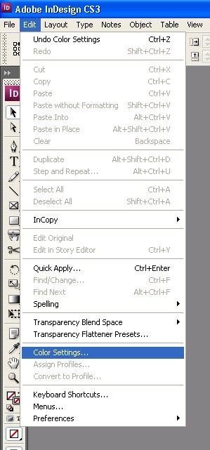 InDesign Color Settings Selecting the right blend space and