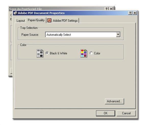 Saving a Postscript File (part ) A new window named Save As Postscript File will open.