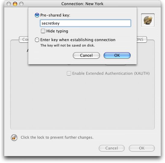 3. Connecting a VPN Tracker host to a NETGEAR Firewall using Pre-shared Key Authentication Step 3 Change your Authentication