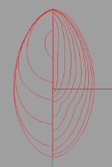 Use the Right Viewport image to assist in placing the front profile curves into the
