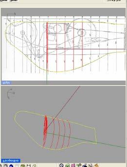 Profile curves being placed in correct position using the Right viewport image as a