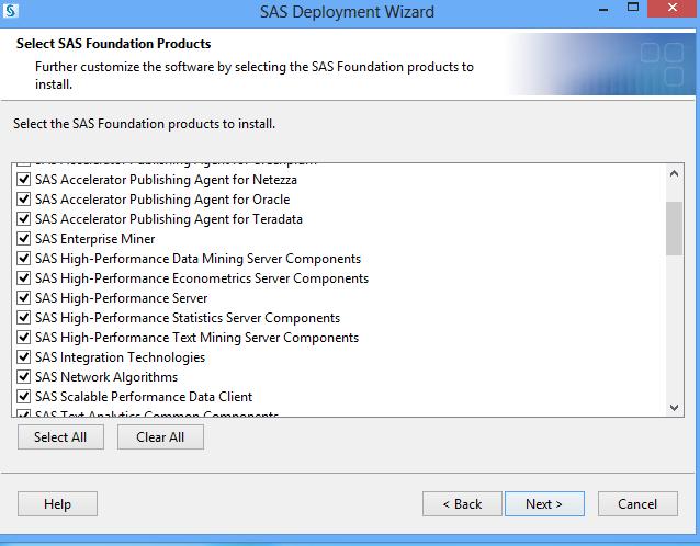 10. The default array of SAS Foundation products is highly recommended.