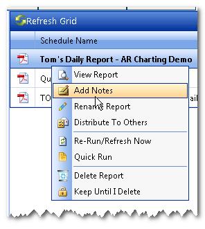Chapter 5 Viewing Reports 5.3.1 View Report Two methods can be used for accessing and viewing a report: From the grid on the right, click the View link for the report you want to examine.