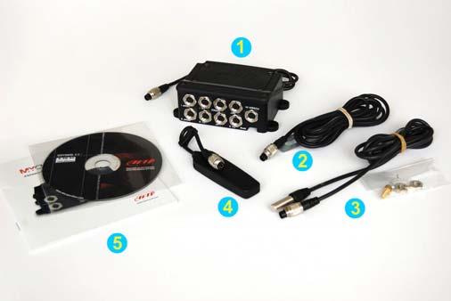 The above image shows ebox Extreme for MyChron4 kit, including: ebox Extreme (1); 1 speed sensor to be chosen between front wheel speed  Part numbers are: ebox Gold kit ebox Extreme
