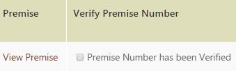 check bx Premise Number has been verified after verifying the premise details fr